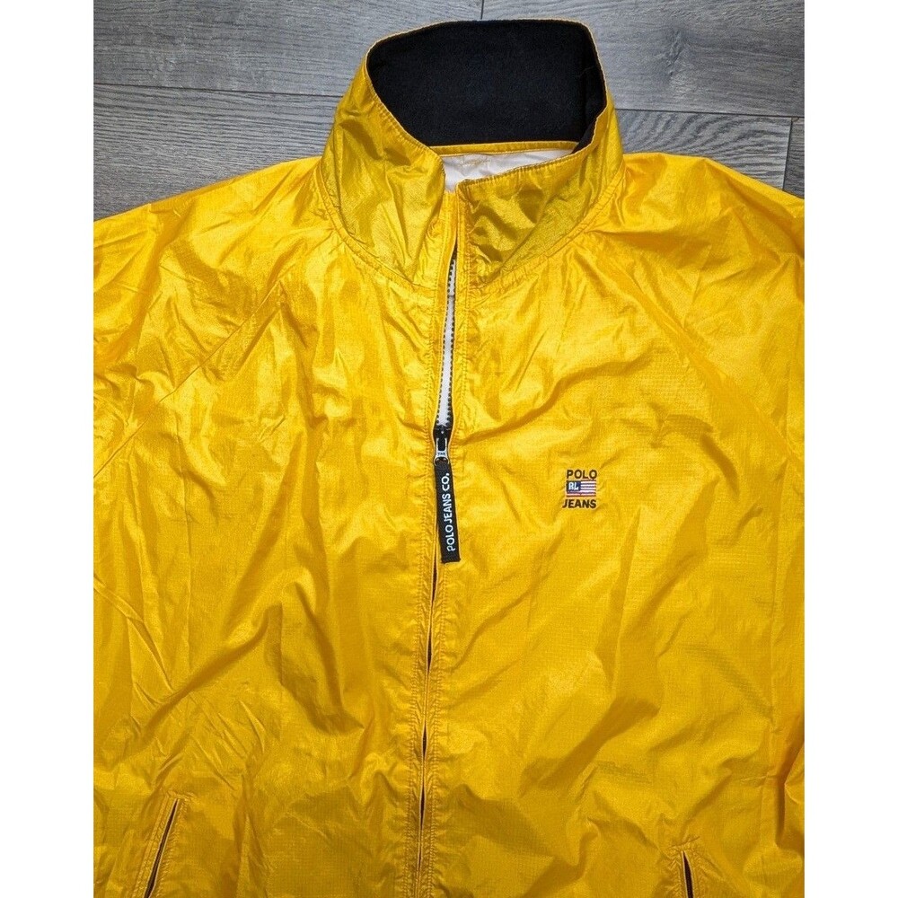 Ralph Lauren Jacket Sz L Green POLO JEANS CO Full Zip Windbreaker y2k